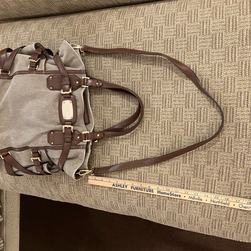 KORS Michael Kors leather and linen large bag - Picture 10 of 11